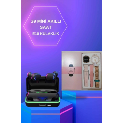 Mey İthalat® Kadınlara Özel Bileklik Hediyeli Akıllı Saat ve Dijital Göstergeli ANC Özellikli Bluetooth Kulaklık