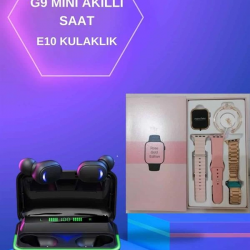 Mey İthalat® Kadınlara Özel Bileklik Hediyeli Akıllı Saat ve Dijital Göstergeli ANC Özellikli Bluetooth Kulaklık