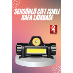 Mey İthalat® Kafa Lambası Çalışma Işığı Kafa Feneri Şarjlı Mıknatıslı Fenerli