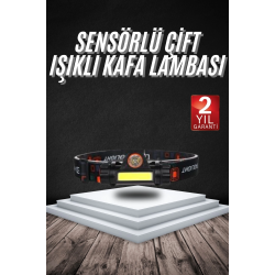 Mey İthalat® Kafa Lambası Çalışma Işığı Süper Parlak Mıknatıslı Lityum Lion Pilli