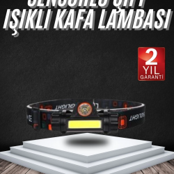 Mey İthalat® Kafa Lambası Çalışma Işığı Süper Parlak Mıknatıslı Lityum Lion Pilli