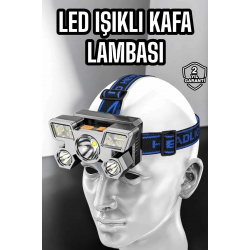 Mey İthalat® Kafa Lambası Hafif ve Esnek Çift Anahtarlı Far Led Işık