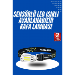 Mey İthalat® Kafa Lambası, Su Geçirmez Kafa Feneri 3 Mod Aydınlatma