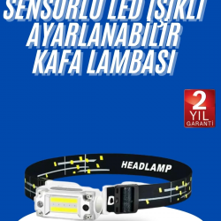 Mey İthalat® Kafa Lambası, Su Geçirmez Kafa Feneri 3 Mod Aydınlatma