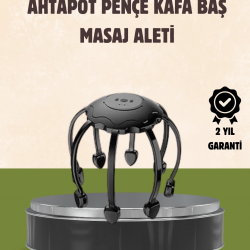 Mey İthalat® Kafa Masaj Cihazı 8 Motorlu 360 Derece Tam Kapsamlı Rahatlatıcı Masaj