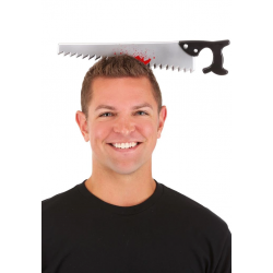 Mey İthalat® Kafaya Saplanmış Halloween Kanlı Testere Şaka Tacı