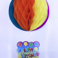 Mey İthalat® Kağıt Süs Happy Birthday Dekor 55 cm-0748