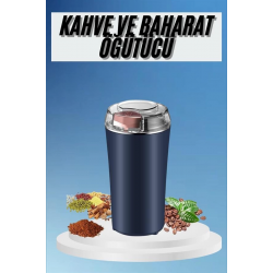 Mey İthalat® Kahve ve Baharat Öğütücü Kolay Temizlenebilir Paslanmaz Çelik Taşınabilir