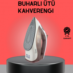 Mey İthalat® Kahverengi Buharlı Ütü 2200W Sürekli Buhar 120 g Şok Buhar
