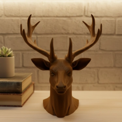 Mey İthalat® Kahverengi Geyik Biblo 23 cm Dekoratif Şık Tasarım