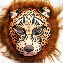 Mey İthalat® Kahverengi Saçlı Yeleli Aslan Maskesi Eva Mega Peluş 37 No