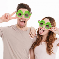 Mey İthalat® Kaktüs Temalı Hawaii Yaz Partisi Gözlüğü 8.5x18.5 cm