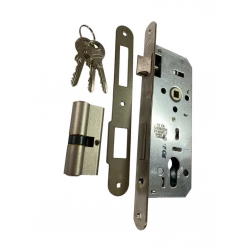 Mey İthalat® Kale Oval 15 R 40 mm Nikel Silindirli Kapı Kilidi