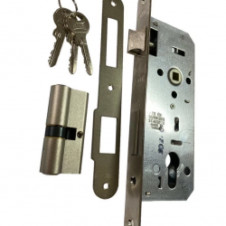 Mey İthalat® Kale Oval 15 R 40 mm Nikel Silindirli Kapı Kilidi