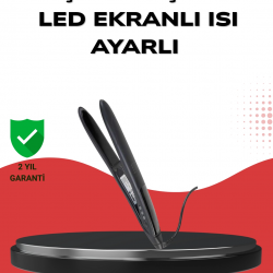 Mey İthalat® A Kalite Orijinal 2025 Isı Ayarlı Titanyum Seramik Plakalı Profesyonel Saç Düzleştirici