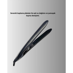 Mey İthalat® A Kalite Orijinal 2025 Isı Ayarlı Titanyum Seramik Plakalı Profesyonel Saç Düzleştirici