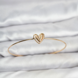 Mey İthalat® Kalp Model Gold Renk Bileklik