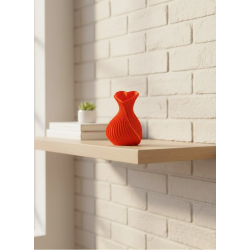 Mey İthalat® Kalpli Turuncu Dekoratif Vazo 11 cm Modern Şık Masaüstü Aksesuar