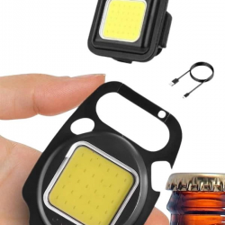 Mey İthalat® Kamp Çadır Lambası Şarjlı El Feneri Işıldak Anahtarlık Mini Mıknatıslı