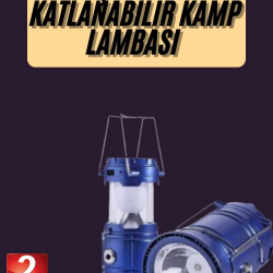 Mey İthalat® Kamp Feneri Şarj Edilebilir Güneş Enerjili Işıldak USB Şarjlı
