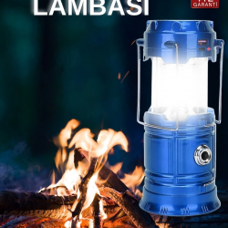 Mey İthalat® Kamp Lambası El Feneri Askılı Büyük Boy USB Şarjlı Işıldak