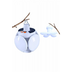 Mey İthalat® Kamp Lambası Güneş Enerjili Solar 5 Kanatlı Katlanır Lamba Karavan