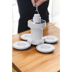 Mey İthalat® Kamp Lambası Işıldak Beyaz Işık Güneş Enerjili Solar Aydınlatma 5 Kanatlı Katlanabilir