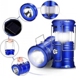 Mey İthalat® Kamp Lambası Solar Şarjlı Kızaklı Kamp Feneri Led Lamba Işıldak