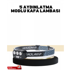 Mey İthalat® Kamp ve Trekking İçin Sensörlü LED Kafa Lambası