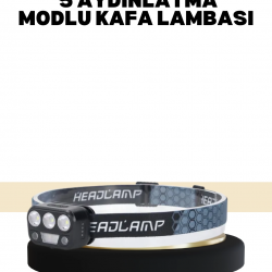 Mey İthalat® Kamp ve Trekking İçin Sensörlü LED Kafa Lambası