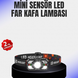Mey İthalat® Kamp ve Yürüyüş İçin Sensörlü LED Kafa Feneri Ayarlanabilir