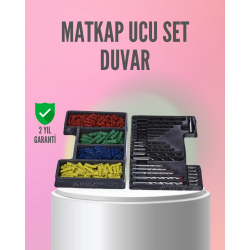 Mey İthalat® Kapsamlı Matkap Ucu Seti Organizer Kutulu Ahşap Metal Beton Delme