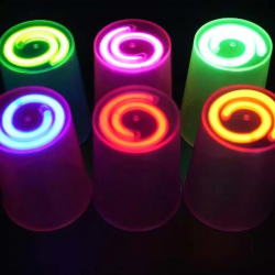 Mey İthalat® Karanlıkta Yanan Gece Işığı Mega Glow Bardaklar 8 Adet 8.5 x 10.5 cm