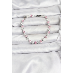 Mey İthalat® Kare Zirkon Taşlı Gümüş Renk Kadın Bileklik