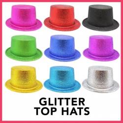 Mey İthalat® Karışık Renk Simli Silindir Parti Şapkaları (12 Adet)