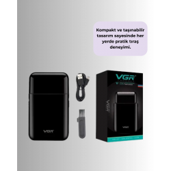 Mey İthalat® Kart Tasarımlı Şarjlı Tıraş Makinesi | 2 Başlıklı Hassas Kesim