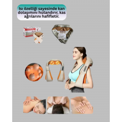 Mey İthalat® Kas Ağrılarına İyi Gelen Ovmalı Isıtmalı Boyun Omuz Bel Masaj Aleti