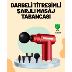 Mey İthalat® Kas Gevşetici Masaj Tabancası 4 Başlık ve Ayarlanabilir Hız