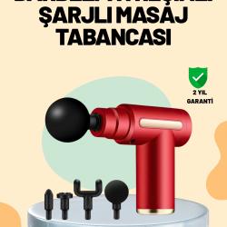 Mey İthalat® Kas Gevşetici Masaj Tabancası 4 Başlık ve Ayarlanabilir Hız