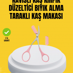 Mey İthalat® Kaş, Kirpik ve Tırnak Çevresi Temizliği İçin Çok Fonksiyonlu Makas