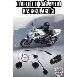 Mey İthalat® Kask Kulaklığı Motosiklet Intercom Interkom Dinleme Konuşma Özellikli Su Geçirmez
