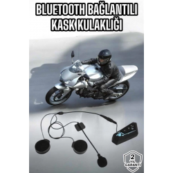 Mey İthalat® Kask Kulaklığı Motosiklet Intercom Interkom Dinleme Konuşma Özellikli Su Geçirmez