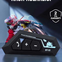 Mey İthalat® Kask Kulaklık Bluetooth Motosiklet Kulaklık Intercom Su Geçirmez