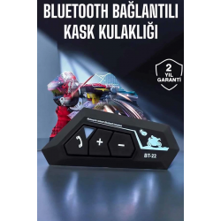 Mey İthalat® Kask Kulaklık Bluetooth Motosiklet Kulaklık Intercom Su Geçirmez