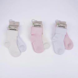 Mey İthalat®  Monala Abs'li 2'li Kız Modal Bebek Soket K44091 (ADET FİYATIDIR)