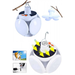 Mey İthalat® Katlanabilir Askılı Kamp Lambası 5 Kanatlı Pratik Güneş Enerjili