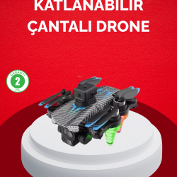Mey İthalat® Katlanabilir Drone 1080P Kamera 0-100m Uçuş Mesafeli