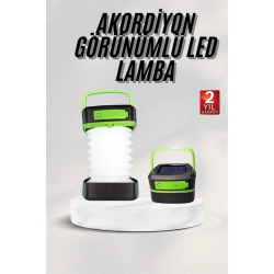 Mey İthalat® Katlanabilir Kamp Lambası Akordiyon Lamba Şarjlı 3 Kademeli Solar