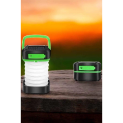 Mey İthalat® Katlanabilir Kamp Lambası Solar Fener Görünümlü 3 Kademeli Şarjlı