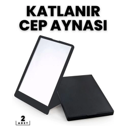 Mey İthalat® Katlanabilir İkili Cep Aynası Seti – Ultra Net Cam & Ergonomik Kompakt Tasarım